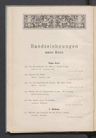 Handzeichnungen neuerer Meister