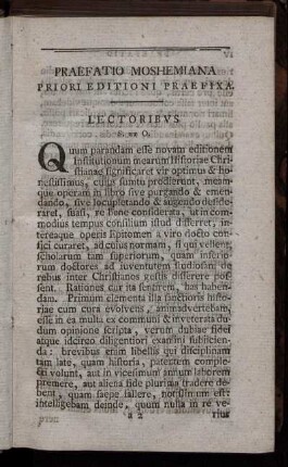 Praefatio Moshemiana Priori Editioni Praefixa.