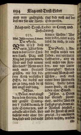 Klag- und Trost-Lieder in Creutz und Anfechtung.