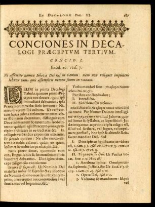 Conciones In Decalogi Praeceptum Tertium.