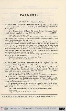 Incunabula (No. 1 - 75)