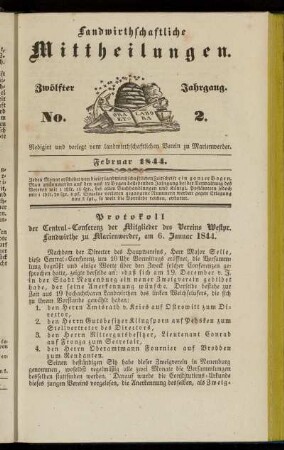 Zwölfter Jahrgang. No. 2.