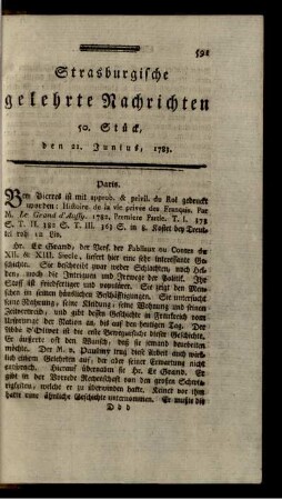 50. Stück, den 21. Junius, 1783.