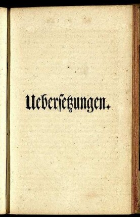 Uebersetzungen.