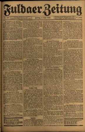 Ausgabe vom Freitag, den 04. Juni 1920.