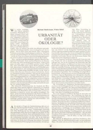 Urbanität oder Ökologie?