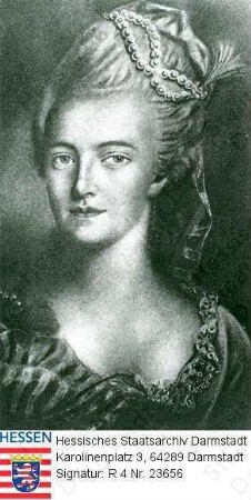 Caroline Landgräfin v. Hessen-Homburg geb. Prinzessin v. Hessen-Darmstadt (1746-1821) / Porträt, Brustbild