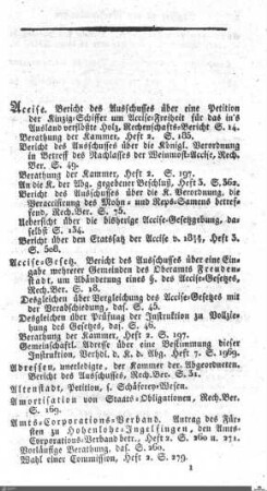 Register über die Verhandlungen der Kammer der Standesherren 1826-1827