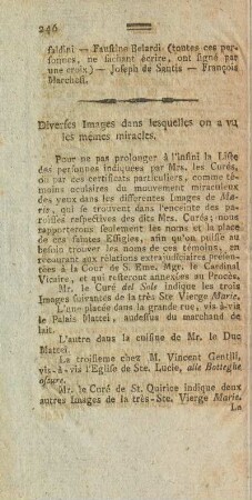Diverses Images dans lesquelles on avu les mêmes miracles