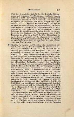 Studien zur vergleichenden Religionswissenschaft, 1. Sprache und Religion