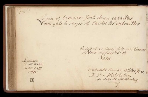 Eintrag (Göttingen, 16.01.1763)
