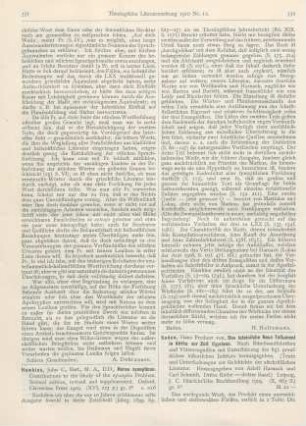 332-336 [Rezension] Soden, Hans Freiherr von, Das lateinische Neue Testament in Afrika zur Zeit Cyprians