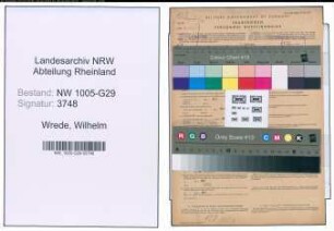 Entnazifizierung Wilhelm Wrede , geb. 28.12.1907 (Elektriker)