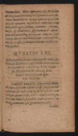 Quaestio LXI. - Quaestio LXX.