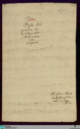 Sentirsi dire dal caro bene - Don Mus.Ms. 52 : B, strings; E|b