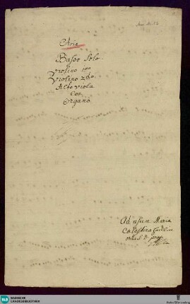 Sentirsi dire dal caro bene - Don Mus.Ms. 52 : B, strings; E|b