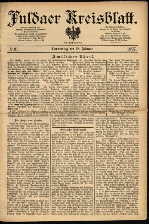 Ausgabe vom Donnerstag, den 18. Februar 1897.