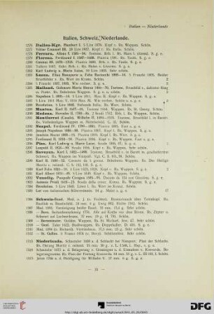 Italien, Schweiz, Niederlande (Nr. 1276-1318)