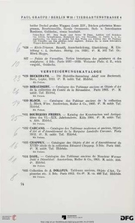 Versteigerungskataloge (Nr. 828-894)