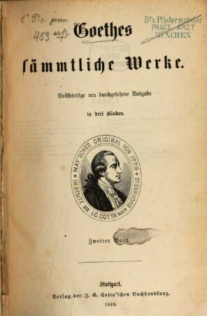 Goethes sämmtliche Werke, 2