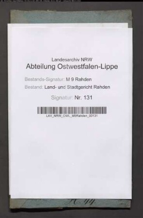 Erblasser: Hagedorn, Friedrich Wilhelm: