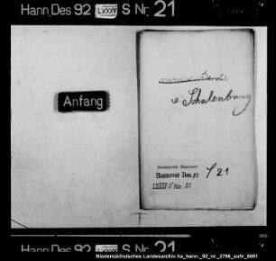 Schulenburg, (Friedrich Wilhelm) von d., Pensionär-Oberst: Schuldenwesen