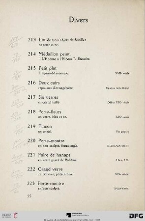 Divers (Nr. 213-230)