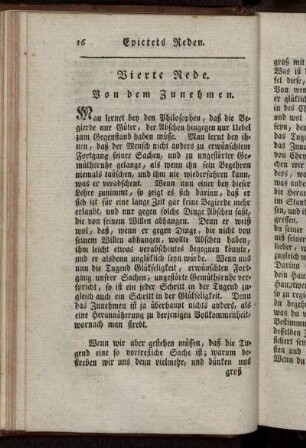 Vierte Rede. Von dem Zunehmen