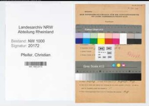 Entnazifizierung Christian Pfeifer, geb. 18.05.1896 (Maurer)