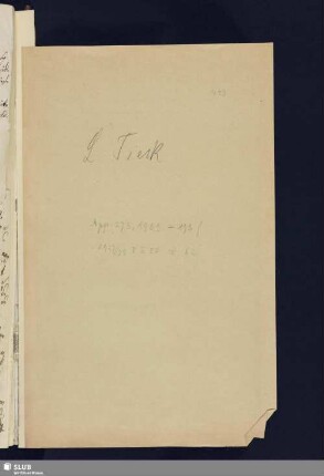 198-198f. Tieck, Ludwig