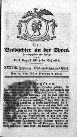 47. Stueck, 25. November 1839
