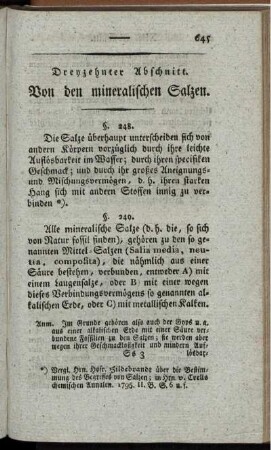 Dreyzehnter Abschnitt. Von den mineralischen Salzen.