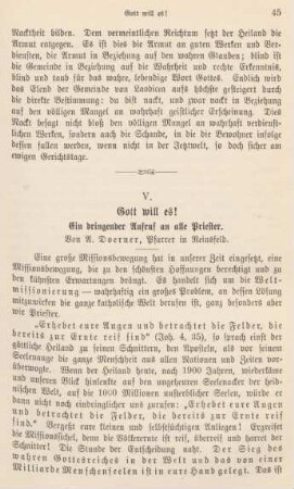 45-56 Gott will es! Ein dringender Aufruf an alle Priester