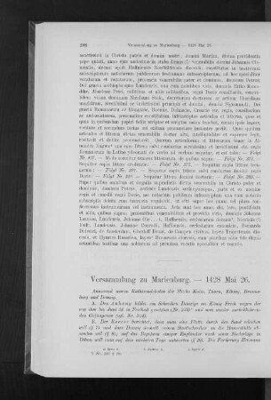 Versammlung zu Marienburg. - 1428 Mai 26.