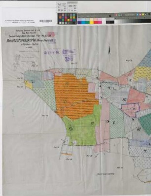 Beckum (Beckum), Umlegung Beckum-Ost, Besitzstandskarte Bl.4 -neuer Bestand
