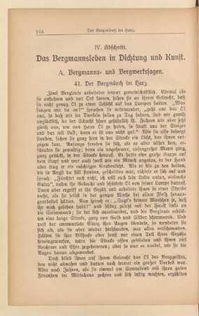 IV. Abschnitt. Das Bergmannsleben in Dichtung und Kunst