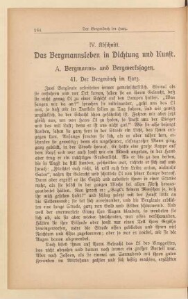 IV. Abschnitt. Das Bergmannsleben in Dichtung und Kunst