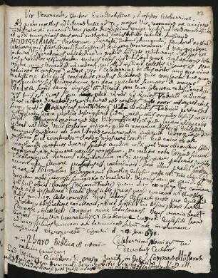 1 lat. Brief, Zürich 24.6.1698