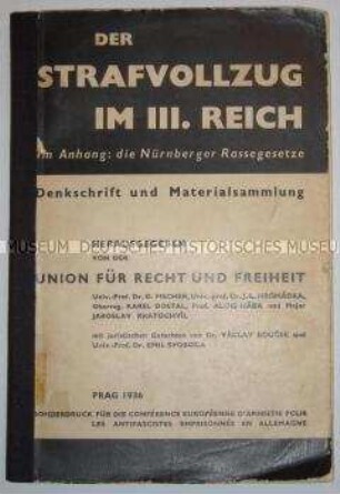 Frühe Materialsammlung zum Strafvollzug im Nationalsozialismus