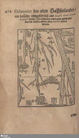 Delineatio des alten Sachsenlandes/ ...