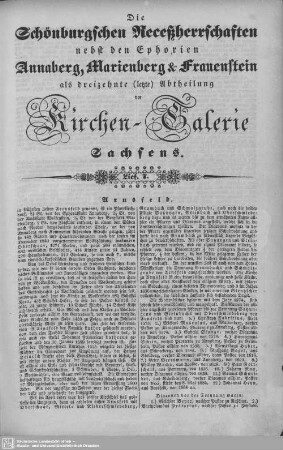 Arnsfeld, Dennheritz, Die Parochie Mülsen St. Jacob : 7. Lieferung