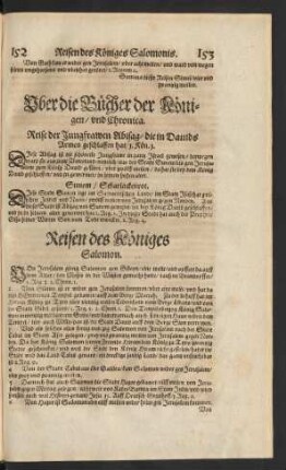 Uber die Bücher der Königen/ und Chronica.