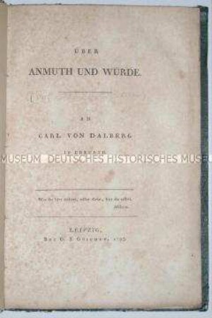 Philosophische Schrift, entstanden in Auseinandersetzung mit Immanuel Kants Kritik der Urteilskraft