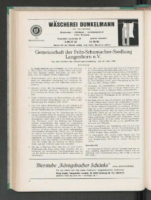 Gemeinschaft der Fritz-Schumacher-Siedlung Langenhorn e.V.