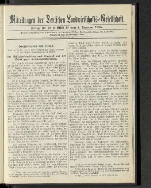 Beilage Nr. 20 zu Stück 49 vom 9. Dezember 1905.