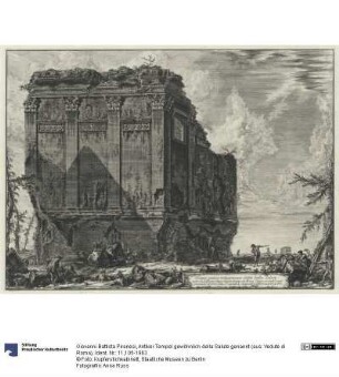 Antiker Tempel gewöhnlich della Salute genannt (aus: Vedute di Roma)