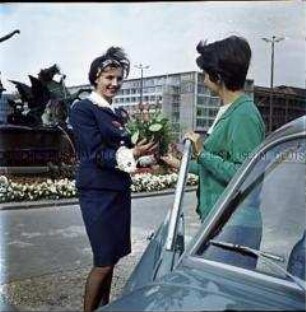 Unterwegs mit einer Leipziger Stadtführerin (Hostess)