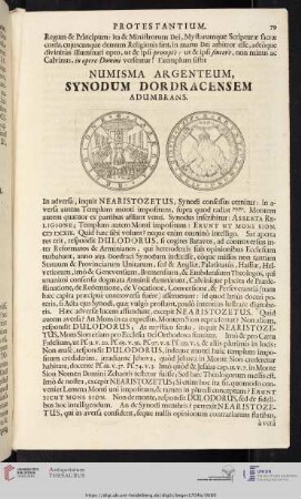Numisma Argenteum Synodum Dordracensem Adumbrans [...]