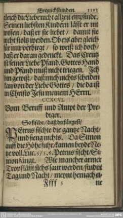 CCXCVI. Vom Beruff und Ampt der Prediger