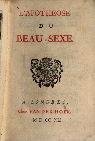 L' apothéose du beau-sexe